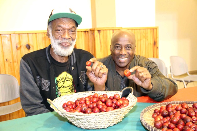 Anthony Gussie et Gordon Anderson ont trouvé leur bonheur devant ces délicieux goyaviers Anthony Gussie et Gordon Anderson ont trouvé leur bonheur devant ces délicieux goyaviers