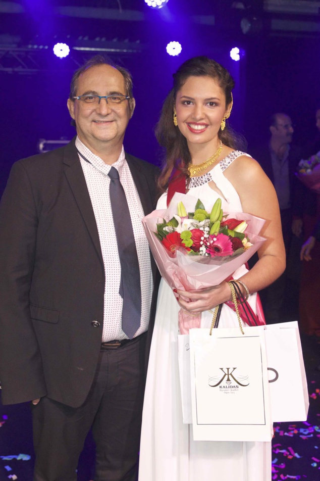 Lisa Payet avec le maire