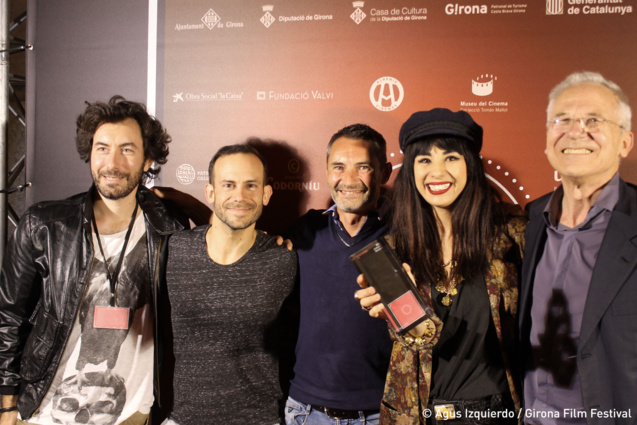 Nicolas Luquet, sound designer et compositeur, Nicolas Bordier, directeur de la photographie, Vincent Bouyer, acteur, Aurélia Mengin, et Lluis Valenti, directeur du festival de Girona