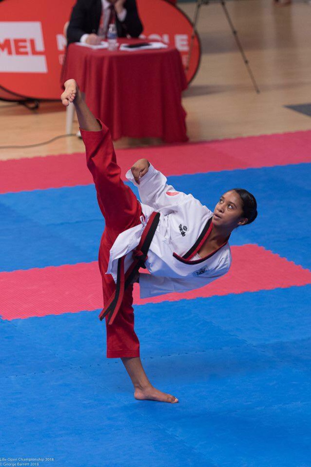 Candice Niclin au championnat du monde de Taekwondo