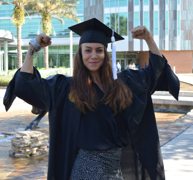 Lucie Folio a obtenu son Master aux USA (photo DR)