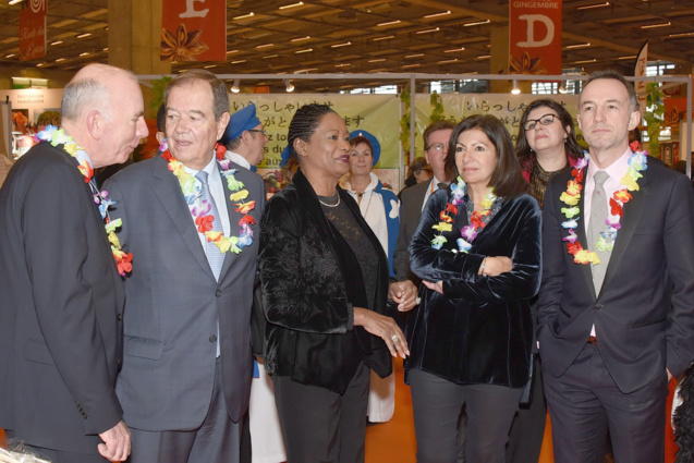 Patrick Ollier, Babette de Rozières, Anne Hidalgo, maire de Paris Patrick Ollier, Babette de Rozières, Anne Hidalgo, maire de Paris