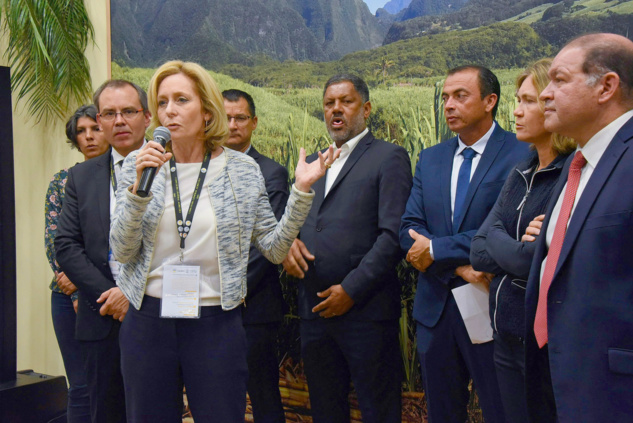 Inauguration du pavillon réunionnais. Sylvie Le Maire, déléguée générale du Syndicat du Sucre Inauguration du pavillon réunionnais. Sylvie Le Maire, déléguée générale du Syndicat du Sucre