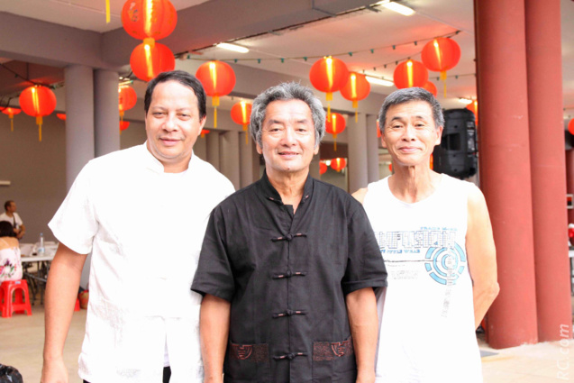 Mickaël Mary-Catan, Maître Ming Shan et Michel Lam ont assuré de nombreuses séances de massage