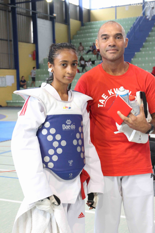 Angie Valiamé et son coach Bertrand Maillot