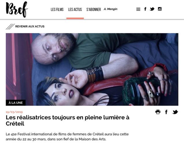 "Fornacis" dans la revue Bref Cinéma "Fornacis" dans la revue Bref Cinéma
