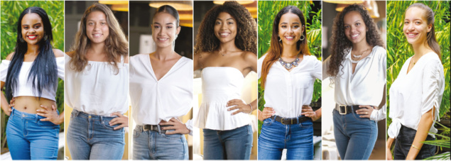 Les 7 candidates Miss Etudiante Réunion 2019