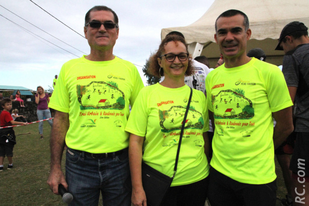 Michel Rivière, directeur de l'IMS Raphaël Babet et deux de ses collègues, Dina Mussard et Johan Bénard, directeur de course