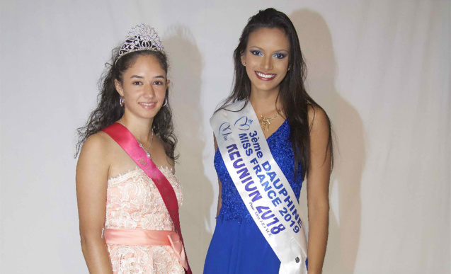 Rachel Nourry, Miss Salazie 2018, et Morgane Soucramanien Rachel Nourry, Miss Salazie 2018, et Morgane Soucramanien