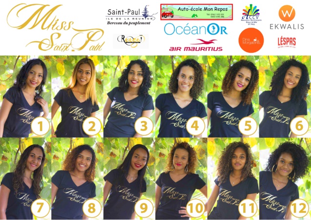 Les 12 candidates Miss Saint-Paul 2019 Les 12 candidates Miss Saint-Paul 2019
