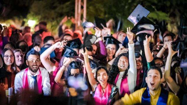 Des étudiants heureux! (photo Erwan L'Haridon Des étudiants heureux! (photo Erwan L'Haridon