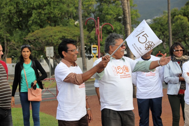 Balade en vélo pour fêter l'anniversaire de la naissance de Mahatma Gandhi