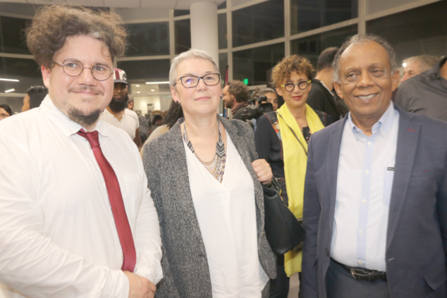 Michel Ethève, directeur de la Médiathèque François Mitterrand, Christine Richet, et Gilbert Annette