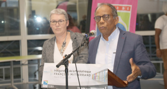Inauguration à Saint-Denis de la Médiathèque François Mitterrand rénovée Inauguration à Saint-Denis de la Médiathèque François Mitterrand rénovée