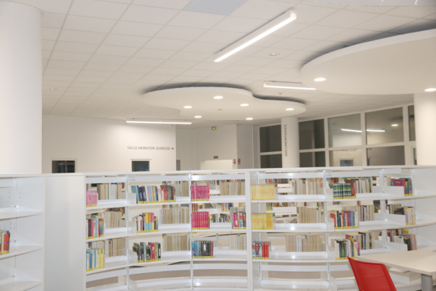 Inauguration à Saint-Denis de la Médiathèque François Mitterrand rénovée 