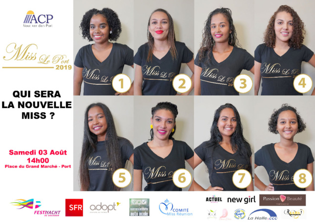 Les 8 candidates Miss Le Port 2019 en photos