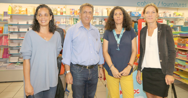 Le jury: Prisca, Aziz, Annick (Librairie Gérard), et Lyne