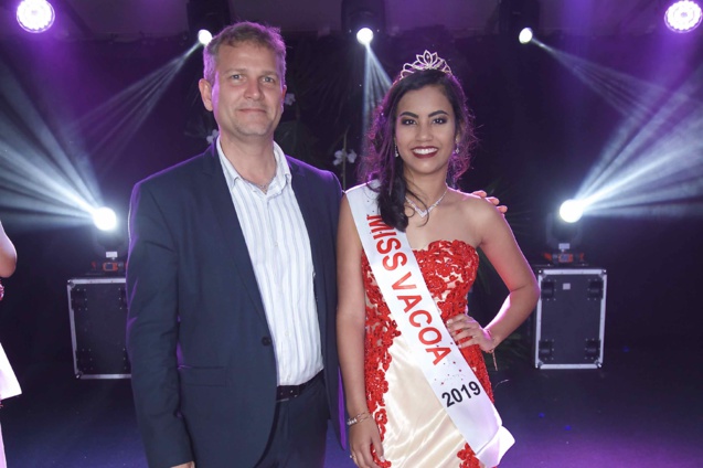 Olivier Rivière et Miss Vacoa 2019 Olivier Rivière et Miss Vacoa 2019