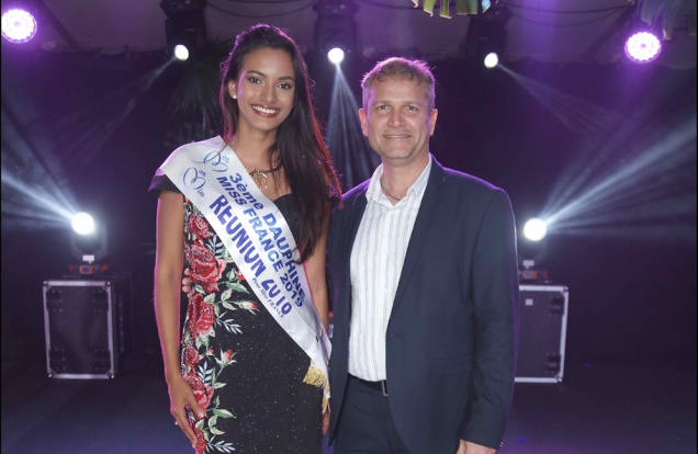 Miss Réunion et Olivier Rivière Miss Réunion et Olivier Rivière