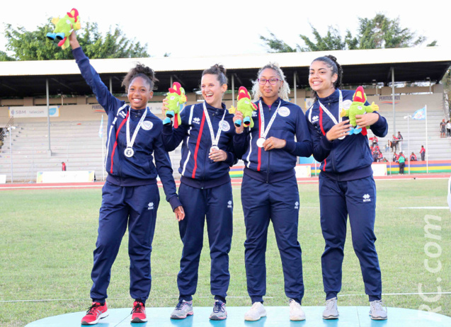 La Réunion en l'air sur le 4x100 m