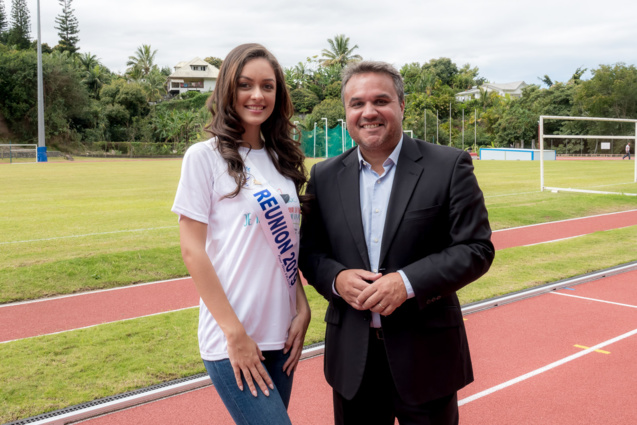 Morgane Lebon et Didier Robert, président de la Région Réunion