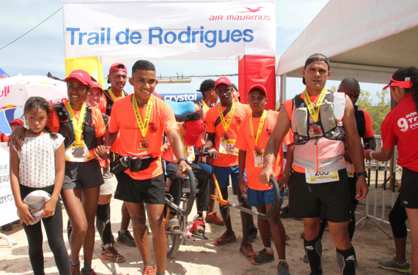 Les joëlettes de la Fondation Père Favron, pour la 3ème année consécutive à Rodrigues