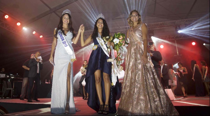 Morgane Lebon, Mélodie Aupin, Mis Saint-Joseph 2019, et Camille Lebon, Miss Saint-Joseph 2018