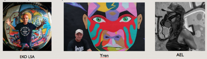 Les 3 autres artistes qui exposeront à Saint-Paul avec les 6 de Miami
