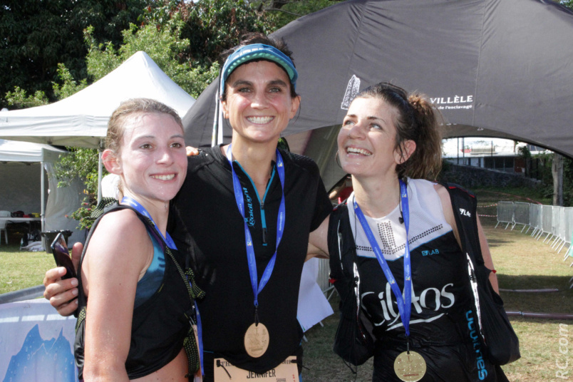 Jennifer Sauvage, Agathe Rémy et Louise Classeau, les trois premières femmes de la course