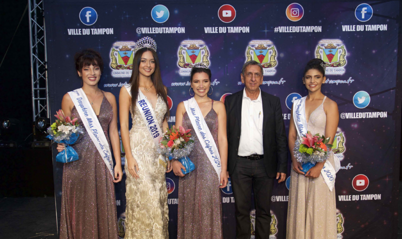 Avec Morgane Lebon, Miss Réunion 2019, et Aziz Patel du Comité Miss Réunion