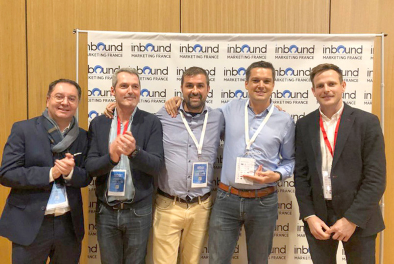 Olivier Meril, président de MV Group, Stéphane Truphème auteur, Thierry Calderon, PDG de Marketing Management IO, Damien Beaucheix, Responsable Marketing & Communication de Teralta, William Saulnier, Account Director Linkedin France Olivier Meril, président de MV Group, Stéphane Truphème auteur, Thierry Calderon, PDG de Marketing Management IO, Damien Beaucheix, Responsable Marketing & Communication de Teralta, William Saulnier, Account Director Linkedin France