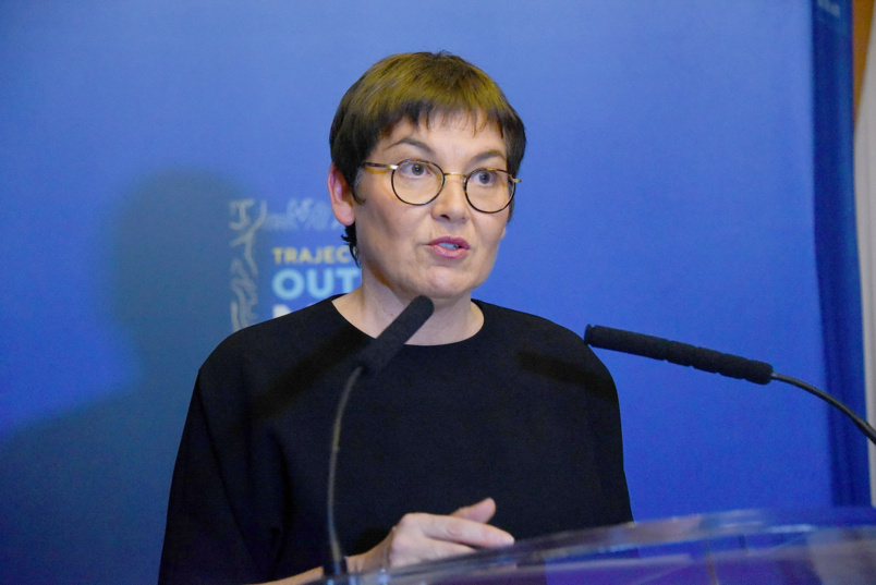 Voeux de la Ministre des Outre-mer, Annick Girardin, rue Oudinot à Paris, le 30 janvier 2020