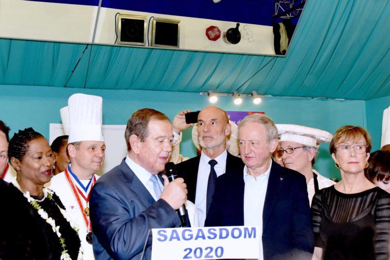 Babette de Rozières, Patrick Ollier, Dominique Batani (MIN Rungis), Yann Queffelec et Dominique Loiseau, marraine du salon.