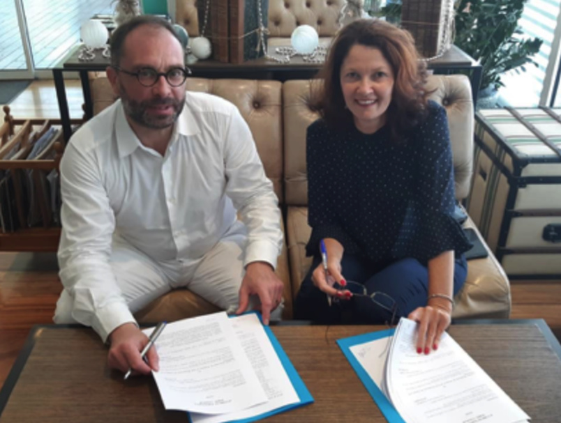 Gérald Cavalier, président du groupe Cemafroid-Tecnea, et Yolaine Payet, présidente du SYREF