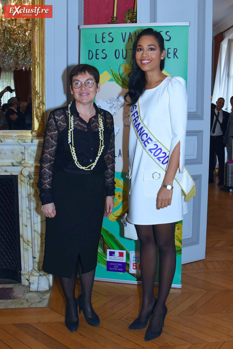 Annick Girardin, Ministre des Outre-mer, et Clémence Botino, Miss France 2020 Annick Girardin, Ministre des Outre-mer, et Clémence Botino, Miss France 2020