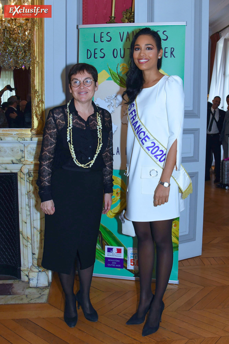 Annick Girardin, Ministre des Outre-mer, et Clémence Botino, Miss France 2020