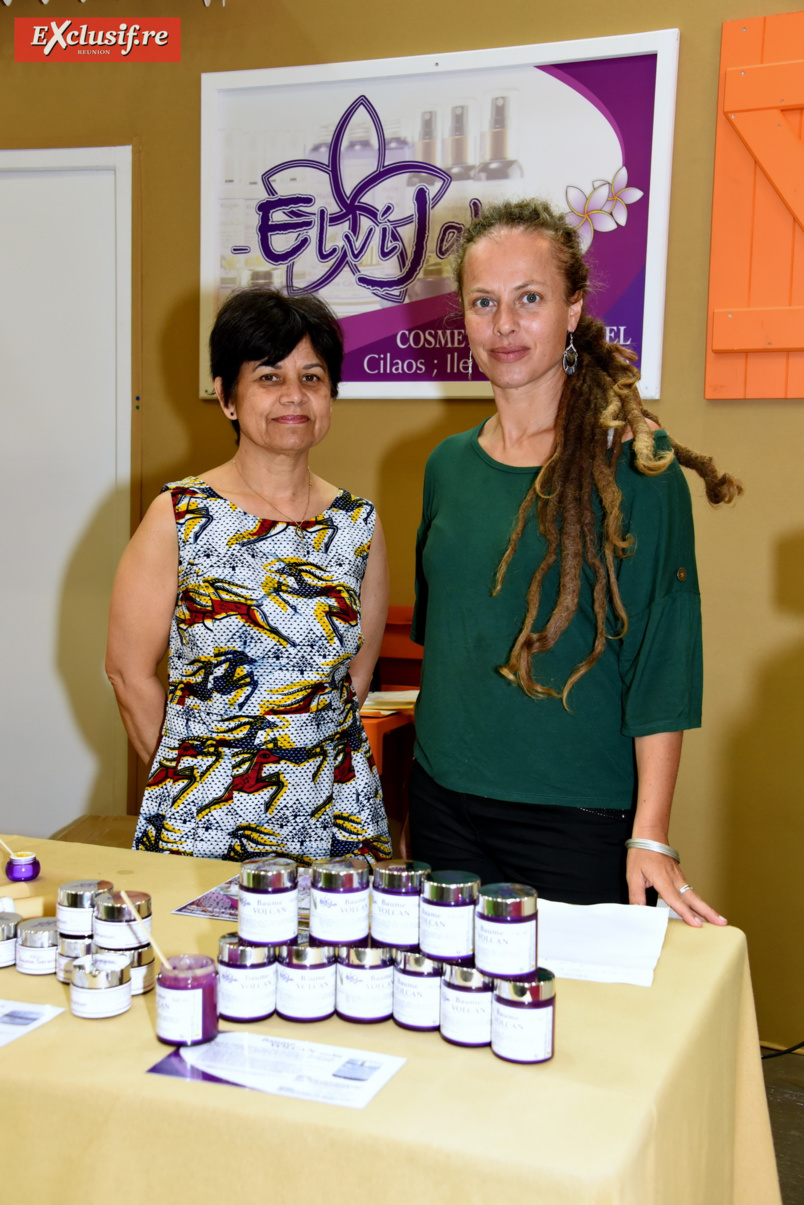 Elvijah, ce sont des cosmétiques naturels venus de Cilaos. Ici avec Sylvaine Odon