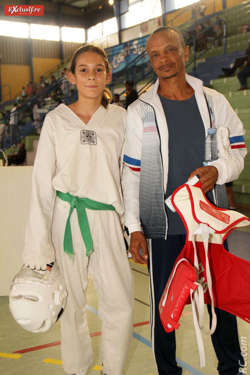 Léa Boyer-Druesne médaillée d'or chez les cadettes de moins de 44 kg était coachée par le champion Jean-Claude Abdelkader