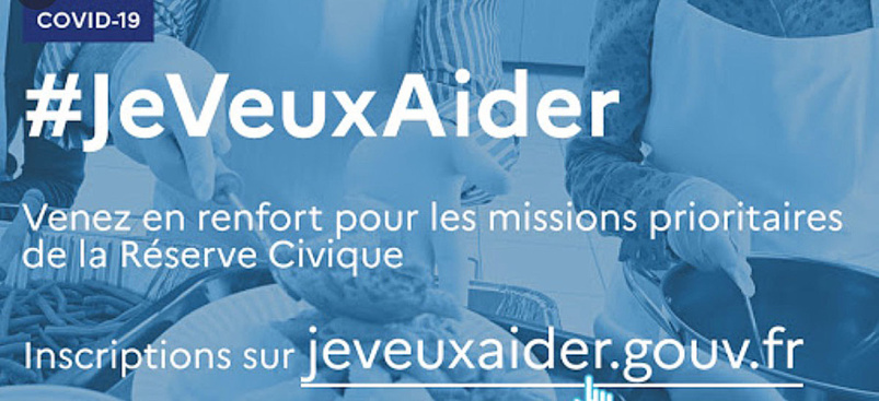 Lancement de la plateforme jeveuxaider.gouv.fr – Réserve civique COVID-19 Lancement de la plateforme jeveuxaider.gouv.fr – Réserve civique COVID-19