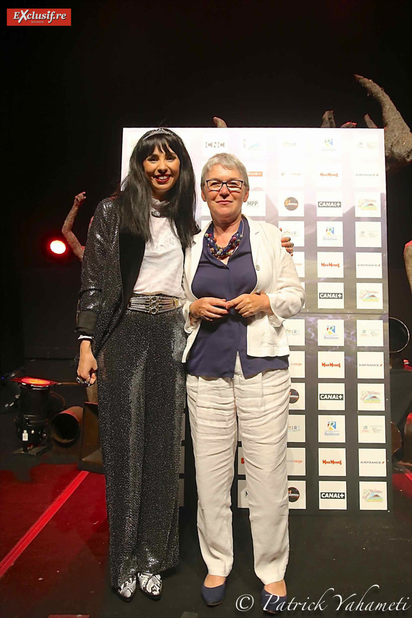 Aurélia Mengin avec Christine Richet, directrice des affaires culturelles de La Réunion Aurélia Mengin avec Christine Richet, directrice des affaires culturelles de La Réunion