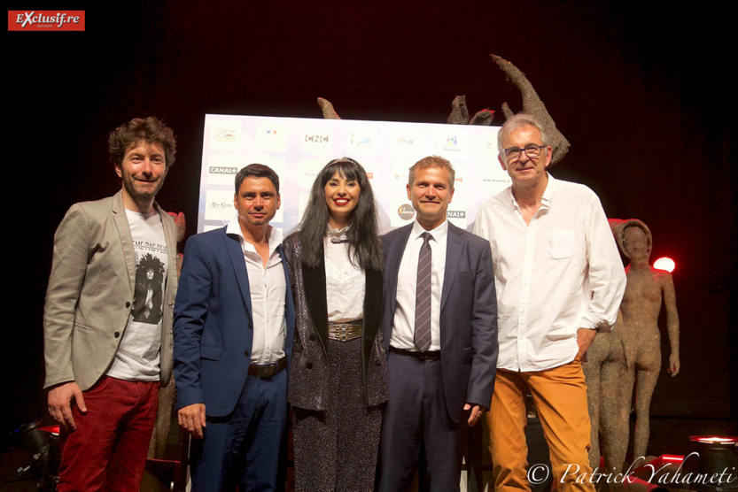 Nicolas Luquet, Yoni Posé, collaborateur de cabinet du maire, Aurélia Mengin, Olivier Rivière, et Serge Daniel, directeur de Sudeaut