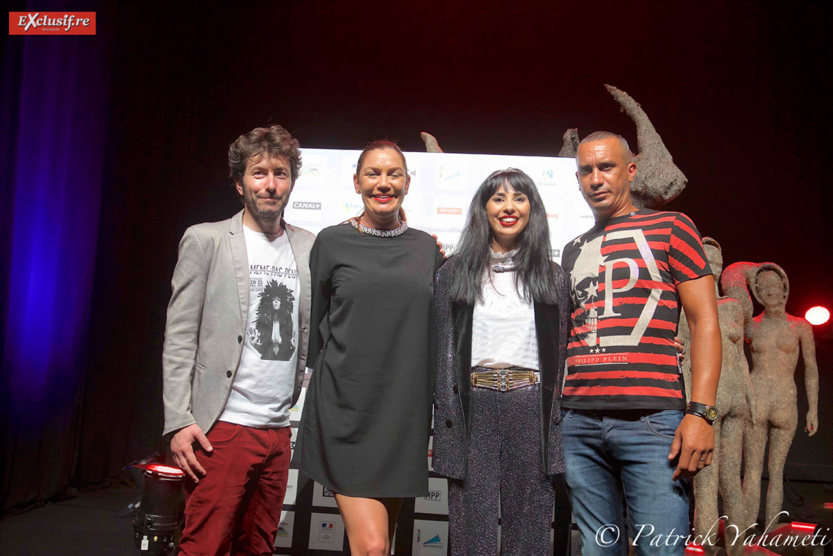 Nicolas Luquet, Vanessa Fontaine, élue de la mairie, Aurélia Mengin, et Bastien Fontaine