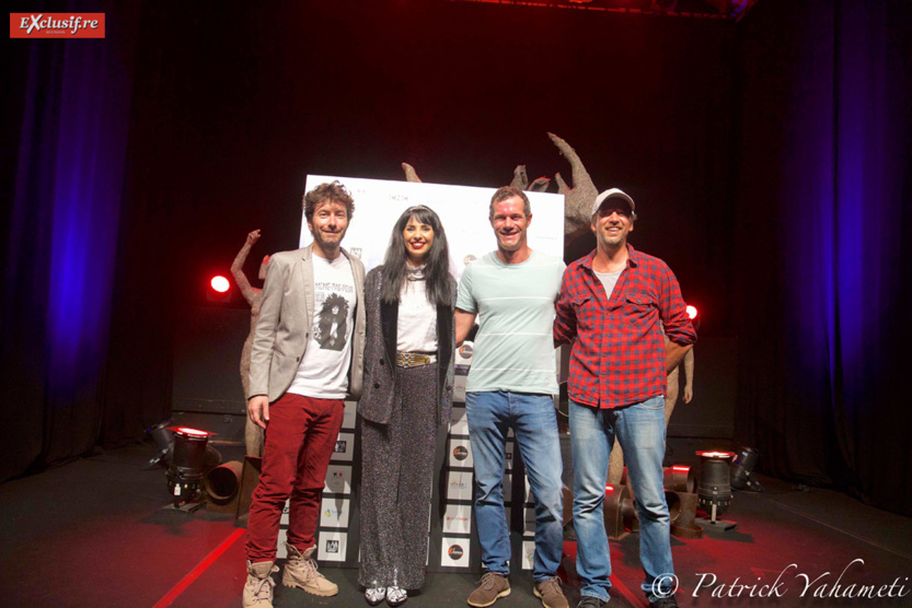 Nicolas Luquet, Aurélia Mengin, David Bichet de Blyd Factory, partenaire du Festival, et Yann Lauret, réalisateur