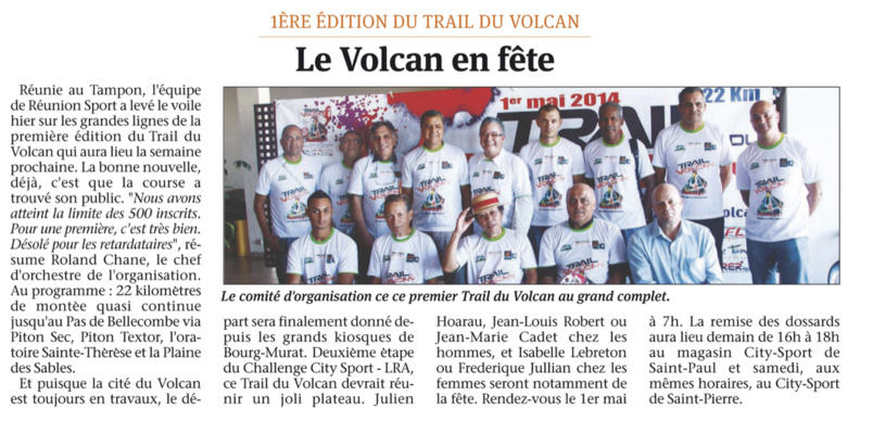 Trail du Volcan 2020: on marque le coup...