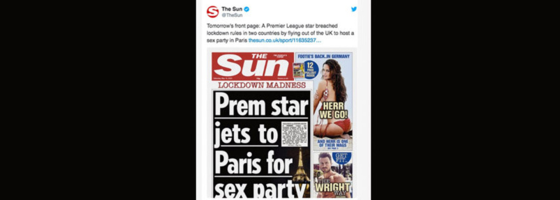 L'affaire a fait la Une de "The Sun" ce samedi 16 mai...