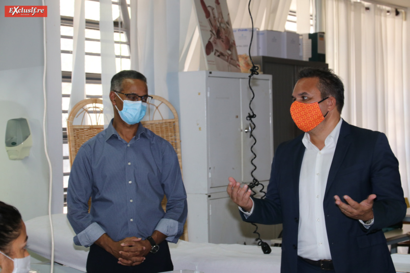 Richeville Melchior, directeur du CFA Léon Legros de Sainte-Clotilde, et Didier Robert