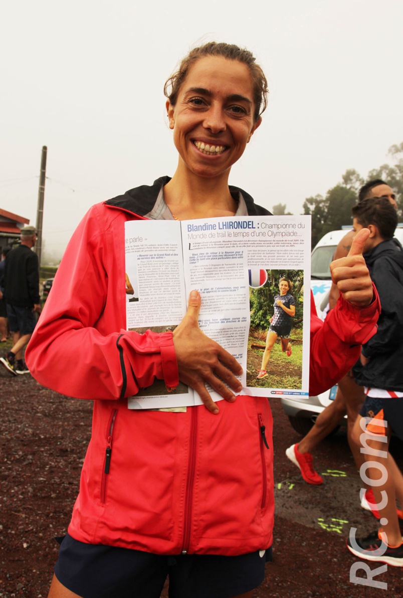 La championne du monde de trail, Blandine Lhirondel est rentrée en métropole avec un Run-Sport entre les mains