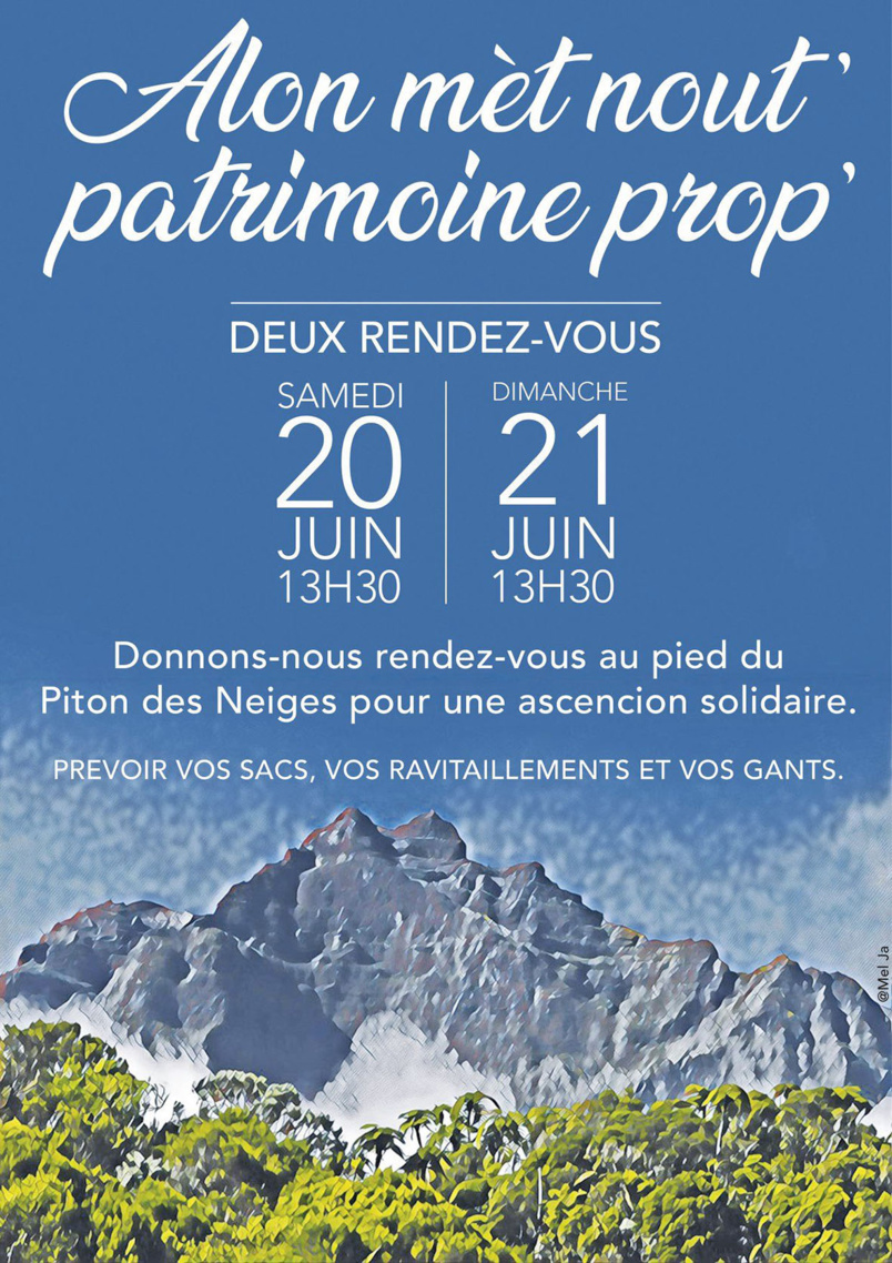 Piton des Neiges: «Allon met' nout' patrimoine propre!» Piton des Neiges: «Allon met' nout' patrimoine propre!»