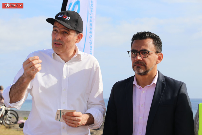 Xavier Hermesse et Olivier Hoarau, maire du Port