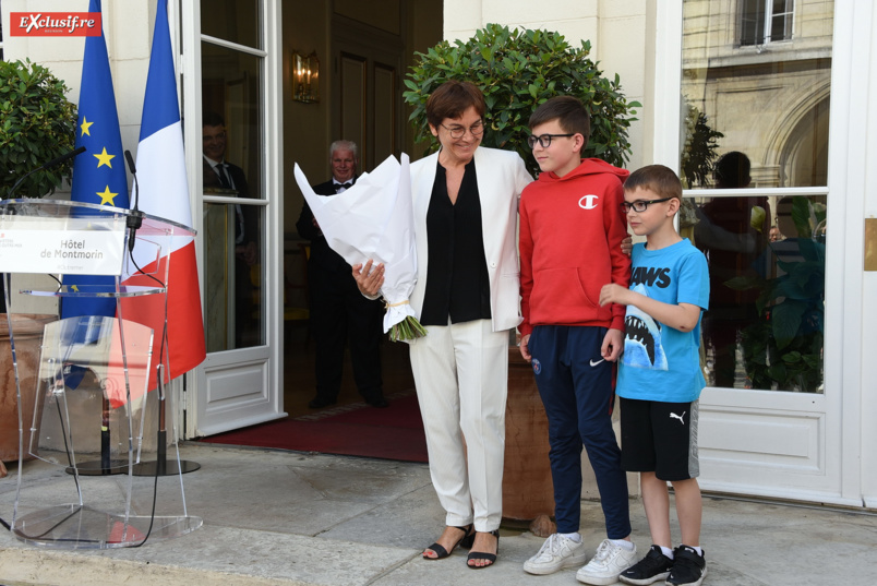 Annick Girardin avait invité ses petits-fils à la cérémonie...